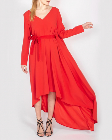 Robe Tunique Rouge Traîne