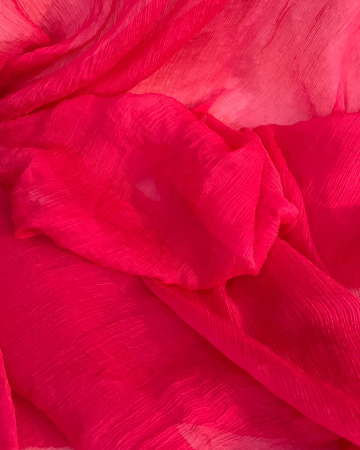 Étole Rose Plissée