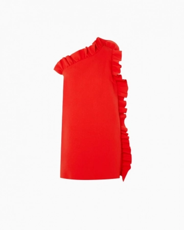 Robe One Shoulder Ruffle