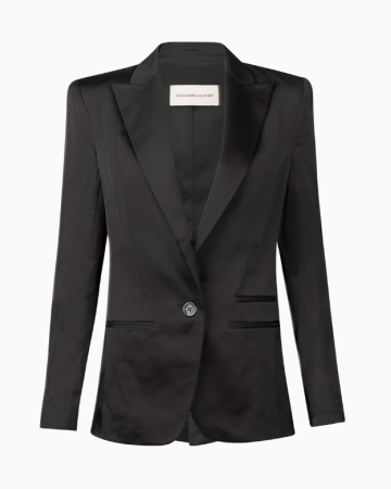 Veste Smoking Satin Noir