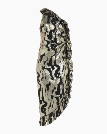 Robe Bronze One Shoulder