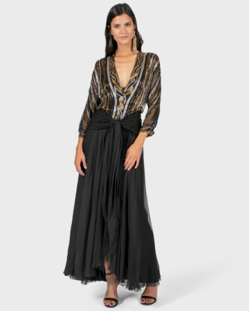 Robe Black Gold Silver