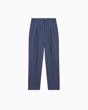 Pantalon Rayé Marine