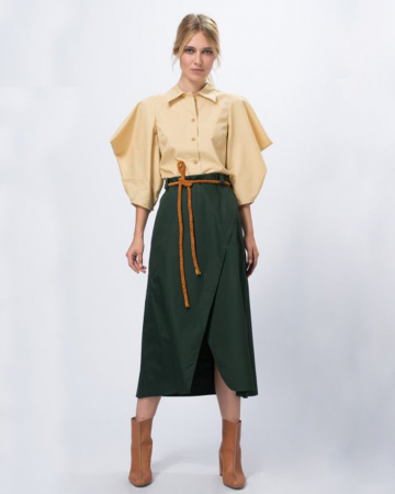 Jupe Verte Ceinturée