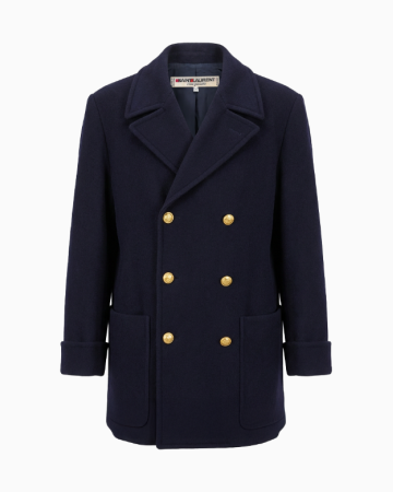 Manteau Cabas Marine À Boutons Dorés Rive Gauche 1989