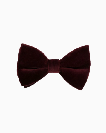 Noeud Papillon Velours Bordeaux
