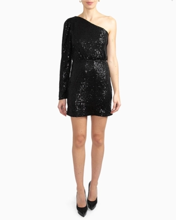 Robe One Shoulder Sequin