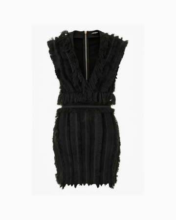 Robe Black Fringe