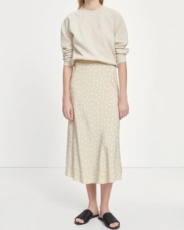 Jupe Alsop beige à pois