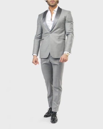 Smoking Gris Col Châle