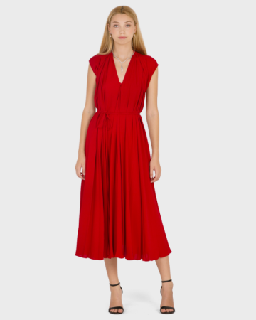Robe Drapé Red