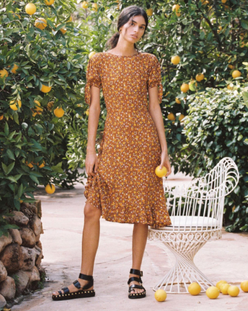 Robe Emilia marron-Exclusivité web