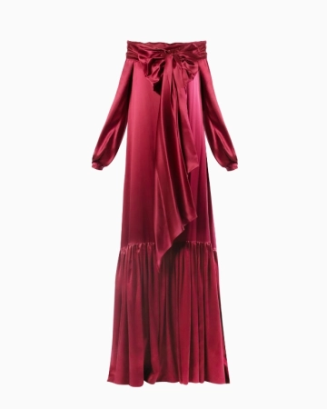 Robe Satin Burgundy