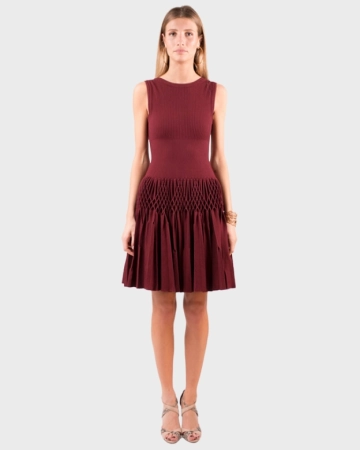 Robe Corolle Bordeaux