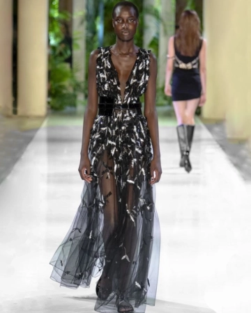 Robe Demoiselle Black Silver