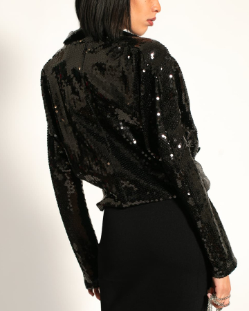 Veste Lise Paillette Noire