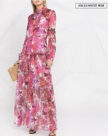 Robe Floral Fuchsia-Exclusivité web